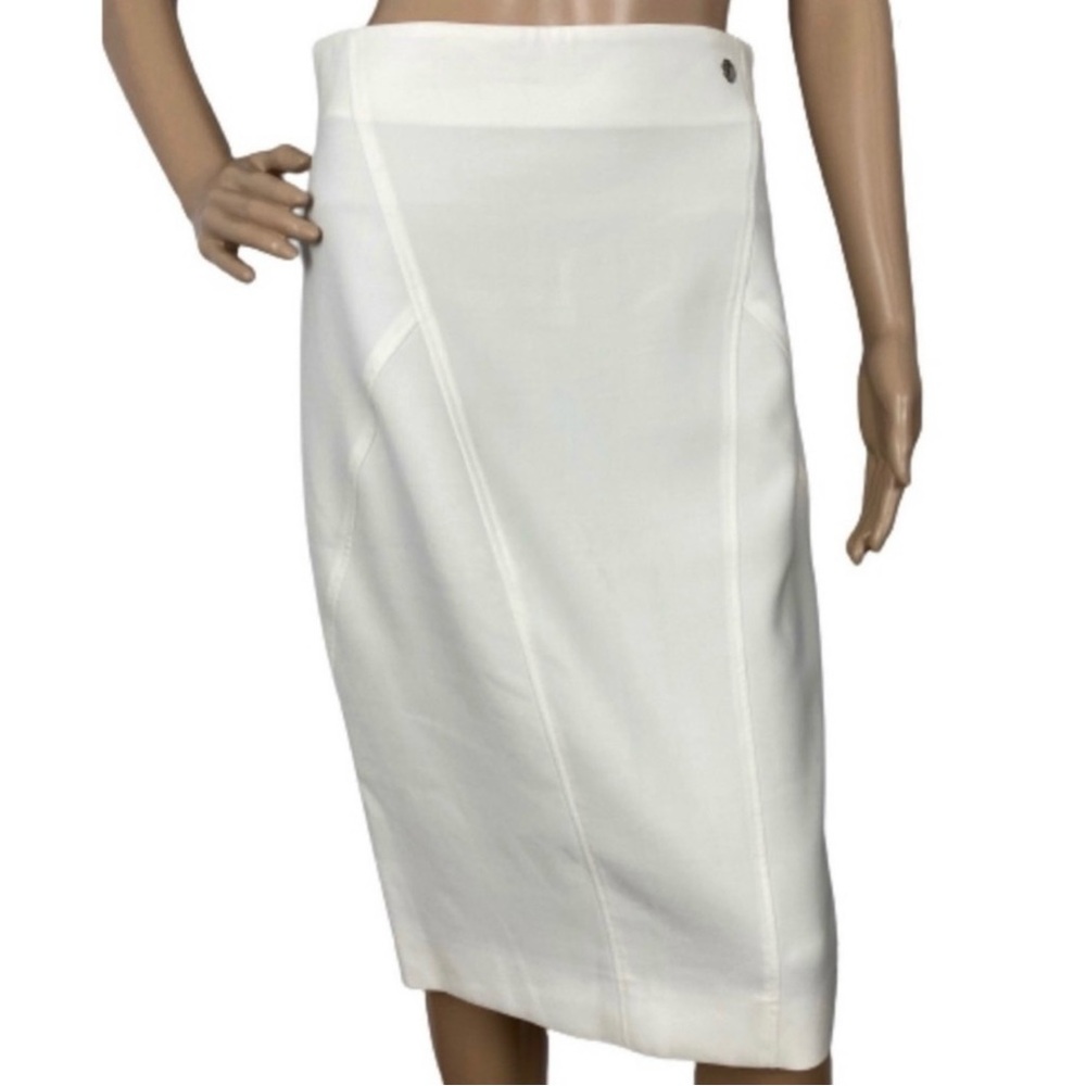 VERSACE COLLECTION WHITE PENCIL SKIRT